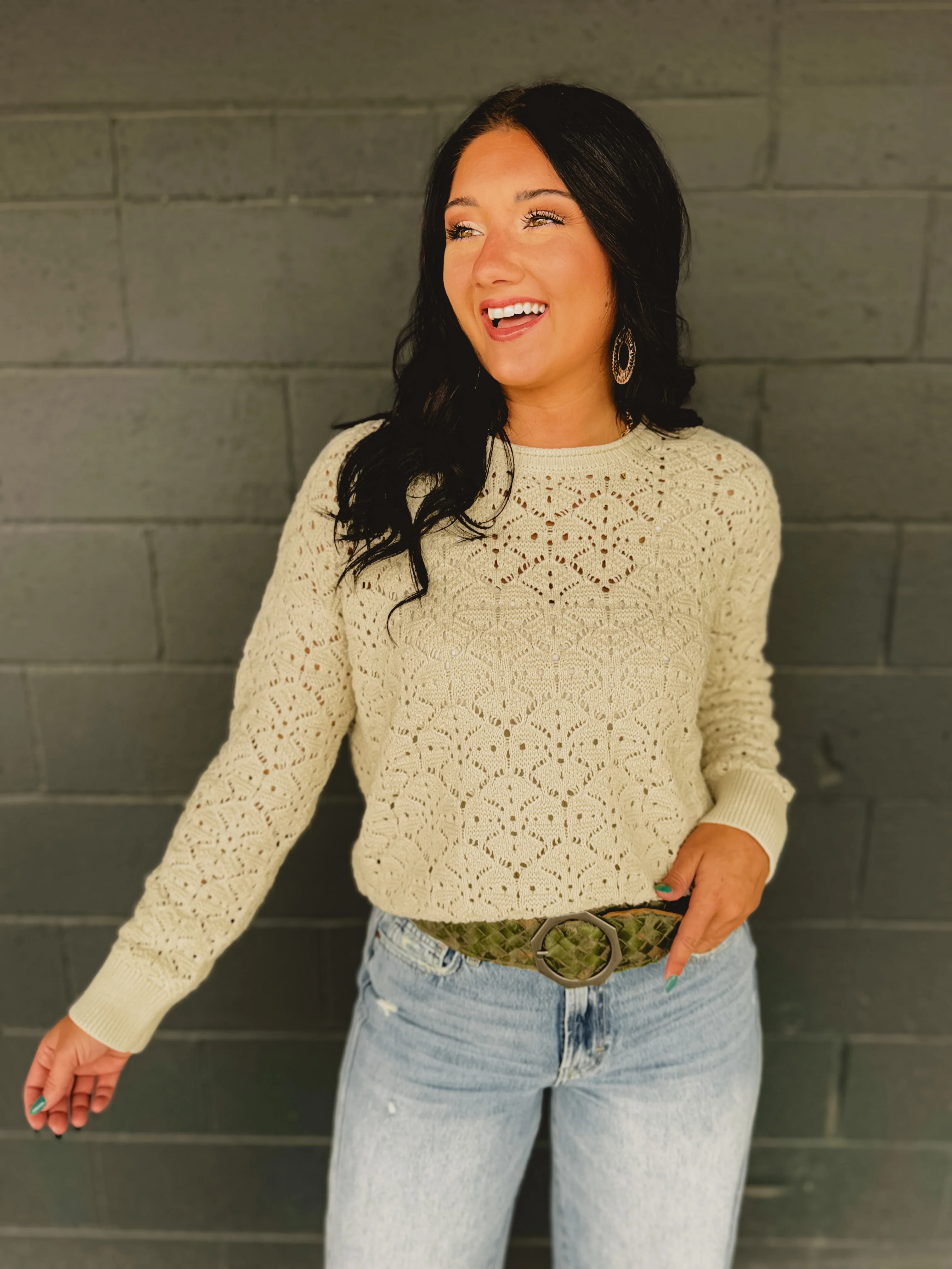 Long Sleeve Sweater - Natural